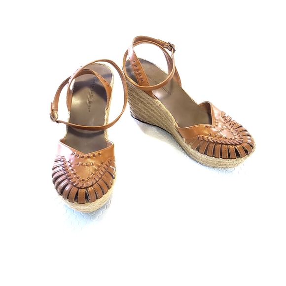 8.5 Lower East Side Caramel Espadrille Wedge Shoe - Picture 1 of 8